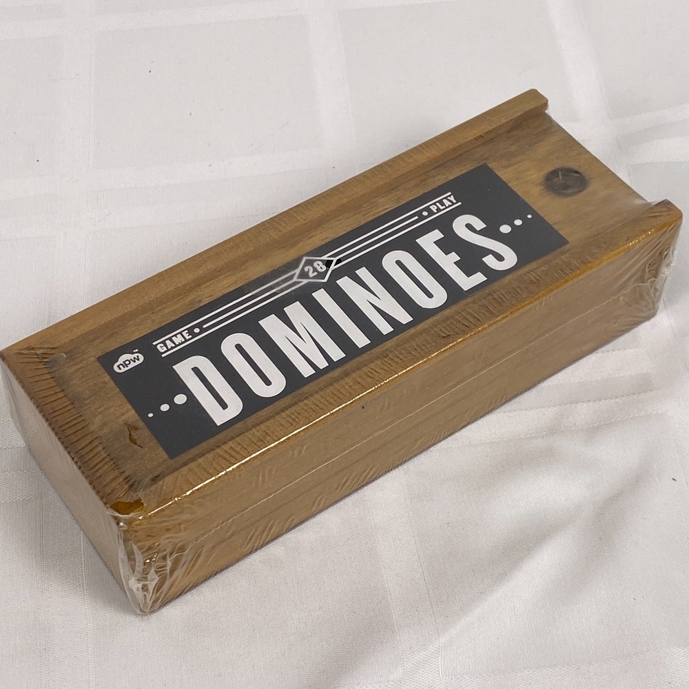 NPW Premium 28 Dominoes in‎ Wooden Box  New/ Sealed